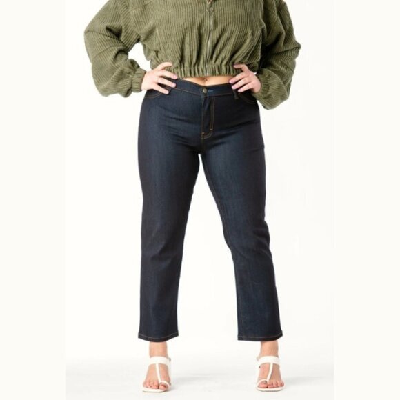 Blue Delta Women's Martha Lewis Curlee Custom Made Dark Smooth Denim Jean - Picture 1 of 6